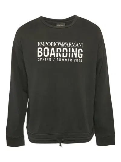 Pre-owned Emporio Armani Boarding-print Sweatshirt