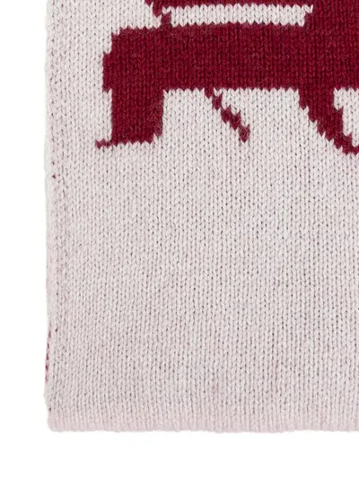 Palm Angels Logo-embroidered Scarf In Neutral