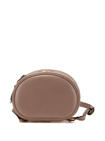 Pre-owned Gucci 2016-2025 Gg Marmont Round Matelasse Leather Backpack