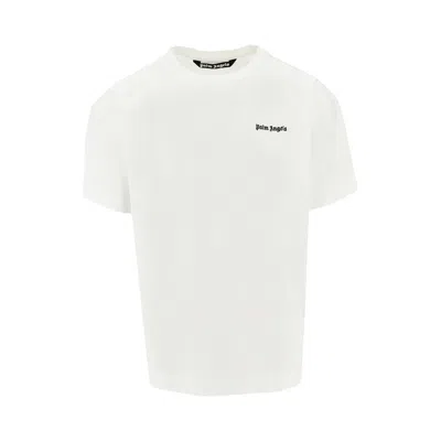 Palm Angels White T-shirt With Frontal Logo In White