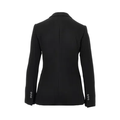 Emporio Armani Fer Fabric Single-breasted Jacket In Black