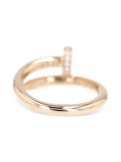 Pre-owned Cartier 18kt Rose Gold Juste Un Clou Diamond Ring