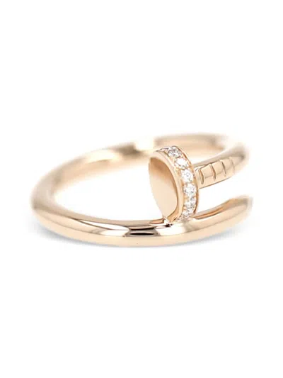Pre-owned Cartier 18kt Rose Gold Juste Un Clou Diamond Ring