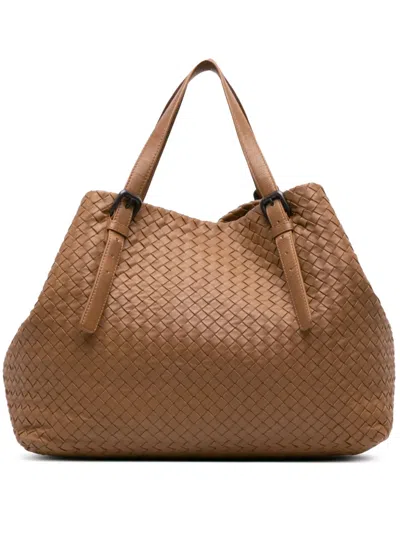 Pre-owned Bottega Veneta 2012-2025 Large Nappa Intrecciato Cesta Tote Bag