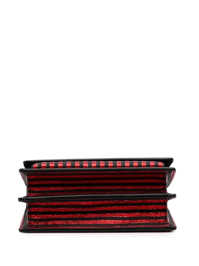 Pre-owned Saint Laurent 2019 Small Metallic Striped Canvas Monogram Sunset Crossbody Bag