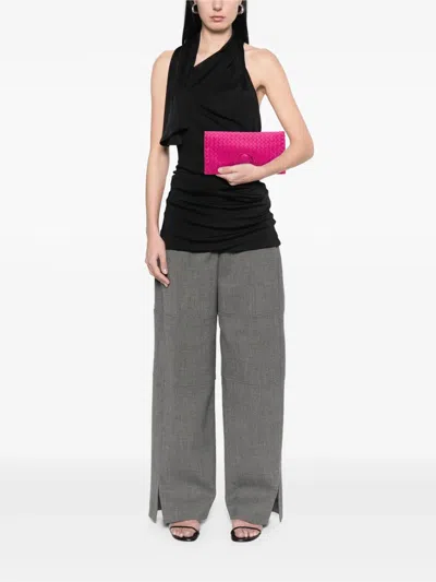 Pre-owned Bottega Veneta 2012-2025 Nappa Intrecciato Turn Lock Clutch Bag