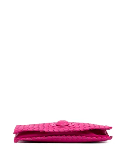 Pre-owned Bottega Veneta 2012-2025 Nappa Intrecciato Turn Lock Clutch Bag