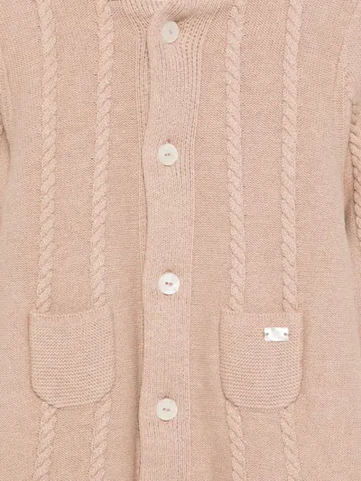 Tartine Et Chocolat Cable-knit Hooded Pajamas In Pink