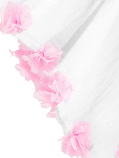 Seliniaction Flower-embellished Casual Dress In White