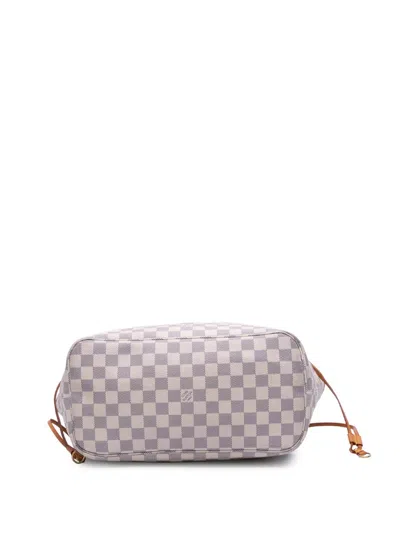 Pre-owned Louis Vuitton 2010 Damier Azur Neverfull Mm Tote Bag