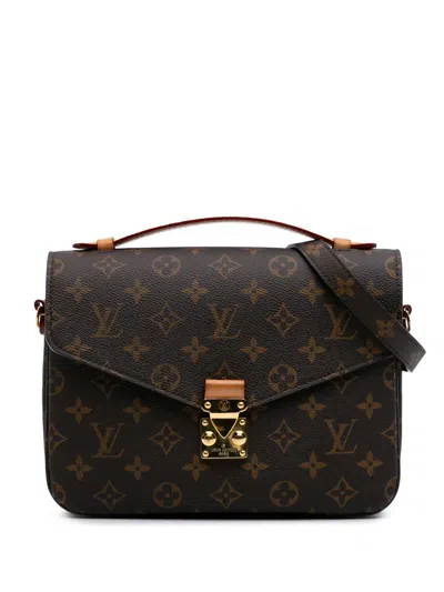 Pre-owned Louis Vuitton 2021-2025 Monogram Pochette Metis Satchel