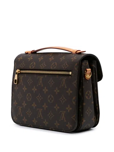 Pre-owned Louis Vuitton 2021-2025 Monogram Pochette Metis Satchel