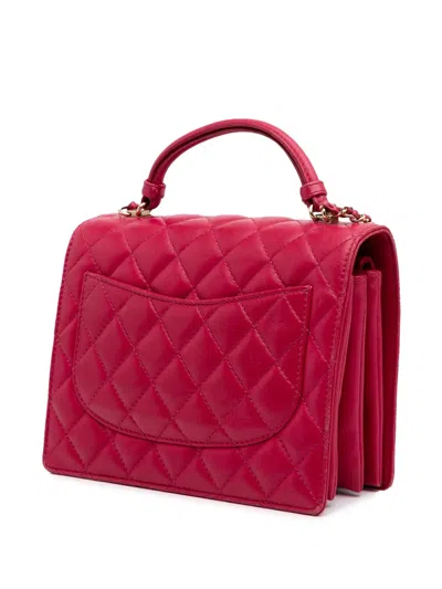 Pre-owned Chanel 2016-2017 Small Quilted Lambskin Citizen Chic Flap Satchel