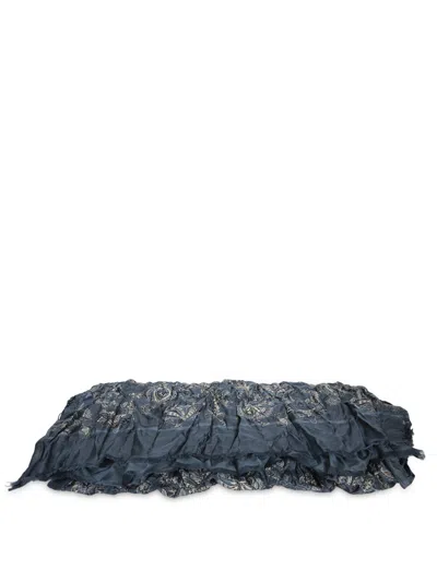Etro Printed Blue Scarf