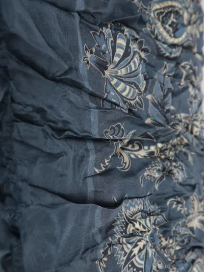 Etro Printed Blue Scarf