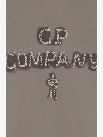 C.p. Company Cp Company Cotton Logo T Shirt In Gray
