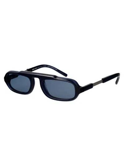 Giorgio Armani Trasparent Blue Acetate Sunglasses