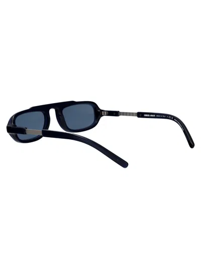 Giorgio Armani Trasparent Blue Acetate Sunglasses