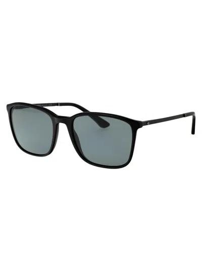 Giorgio Armani Black Acetate Sunglasses
