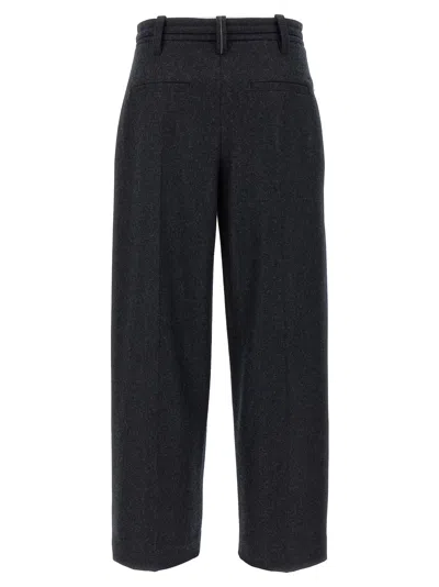 Brunello Cucinelli 'straight Crop' Pants In Black
