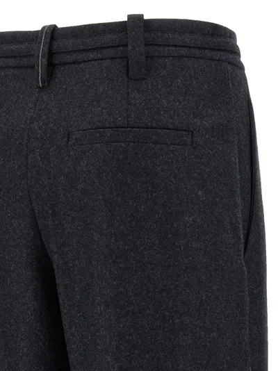 Brunello Cucinelli 'straight Crop' Pants In Black