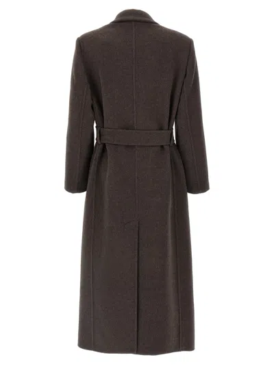 Brunello Cucinelli Belted Waist Coat With Notched Lapels