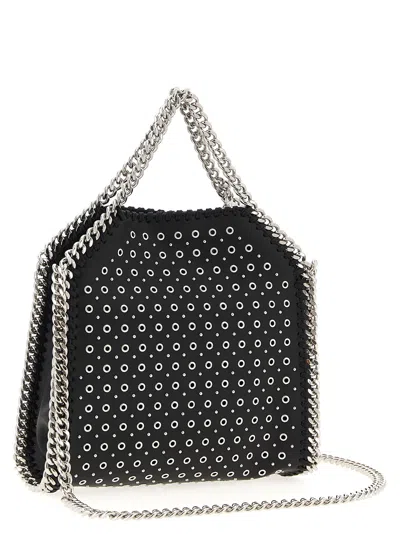 Stella Mccartney Tiny Falabella Stud-embellished Tote Bag In Black