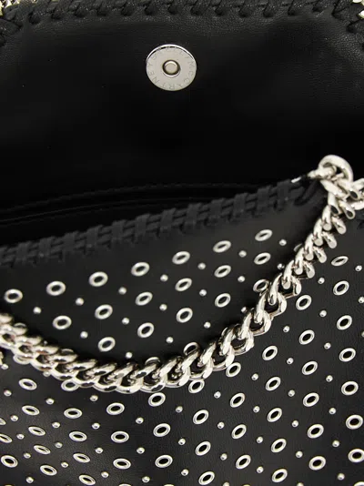 Stella Mccartney Tiny Falabella Stud-embellished Tote Bag In Black