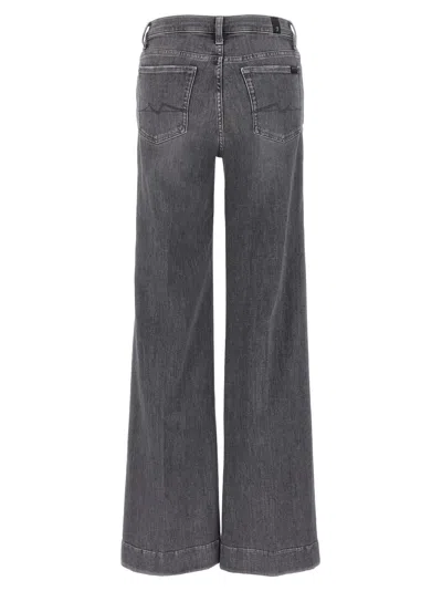 7 For All Mankind Denim Trousers With Belt Loops In Multi