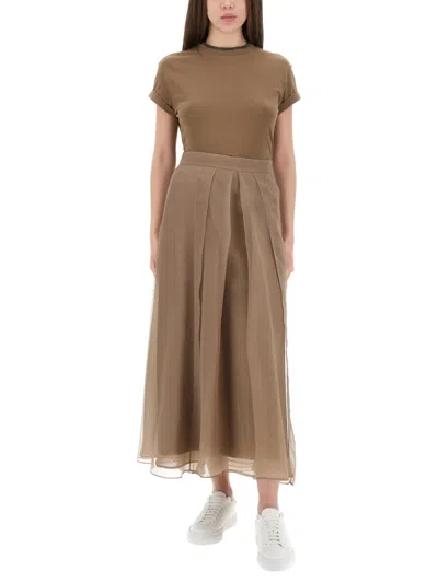 Brunello Cucinelli Refined Cotton Jersey T-shirt With Timeless Appeal In Brown