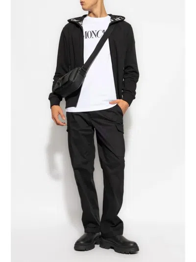 Moncler Cargo Pants With Logo In Black