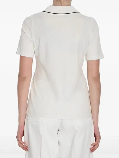 Moncler Short Sleeves Polo Shirt Clothing In White