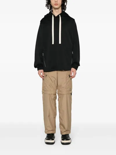 Moncler Ripstop Straight Trousers In Brown