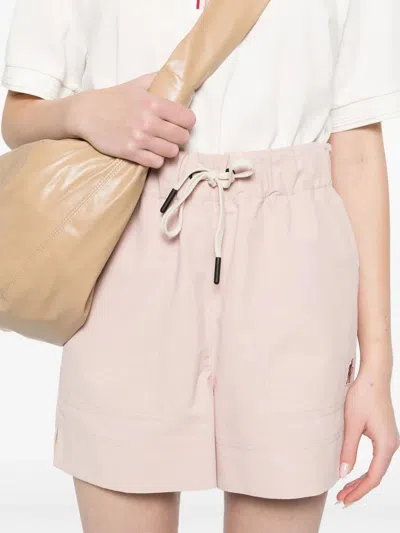 Moncler Water-repellent Windproof Drawstring Waistband Shorts In Pink
