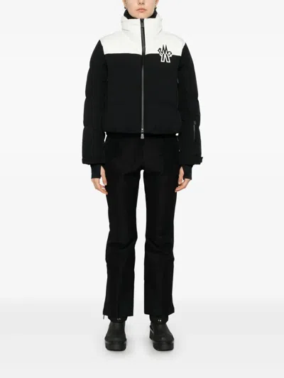 Moncler Black Stretch Nylon Stennes Down Jacket