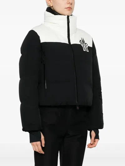 Moncler Black Stretch Nylon Stennes Down Jacket