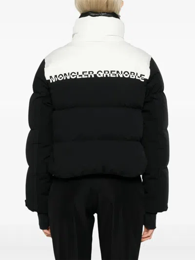 Moncler Black Stretch Nylon Stennes Down Jacket