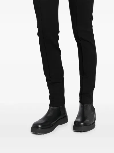 Moncler Grenoble Black Leggings With Zipped Pocket In Stretch Polyamide Woman In Black