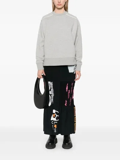 Moncler Sweatshirt With Logo In Gray