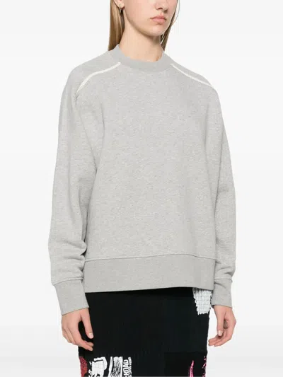Moncler Sweatshirt With Logo In Gray