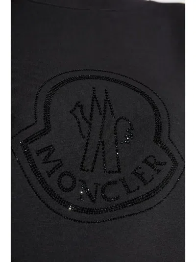 Moncler Sweatshirt With Logo In Blue