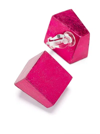 Monies Geometric Earrings In Pink