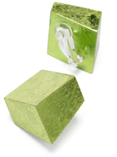 Monies Geometric Earrings In Green