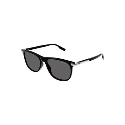 Montblanc Logo Sunglasses In Black