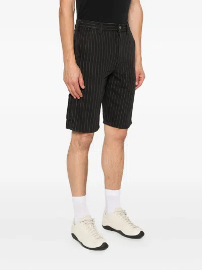 Dickies Service Carpenter Pinstripe Cotton Shorts In Brown