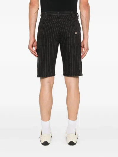 Dickies Service Carpenter Pinstripe Cotton Shorts In Brown