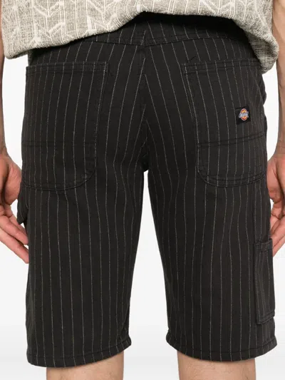 Dickies Service Carpenter Pinstripe Cotton Shorts In Brown
