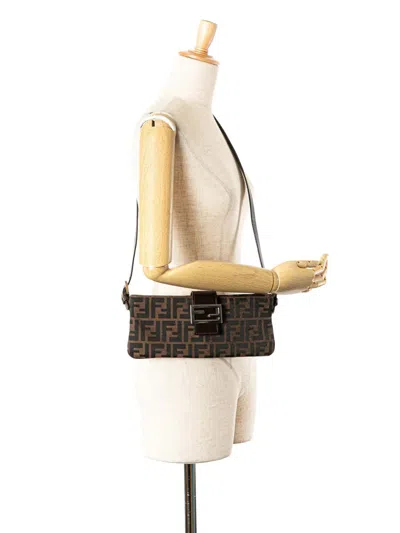 Pre-owned Fendi 20th Century Zucca Canvas Crossbody Bag