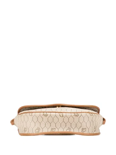 Pre-owned Dior 20th Century Honeycomb Coated Canvas Crossbody Bag