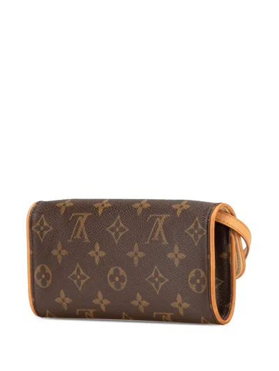 Pre-owned Louis Vuitton 2001 Monogram Pochette Twin Pm Crossbody Bag